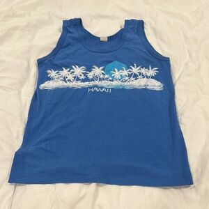 Vintage S tank top blue very worn
